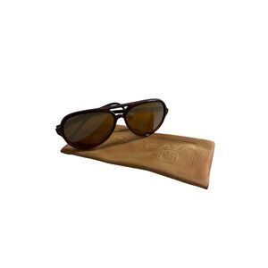Bolle IREX 100 Vintage Aviator Sunglasses Brown‎ Tortoise France Women Mens